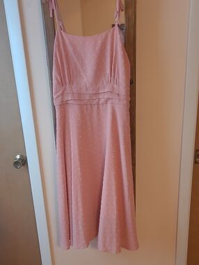 Light Pink Spaghetti Strap Midi Dress